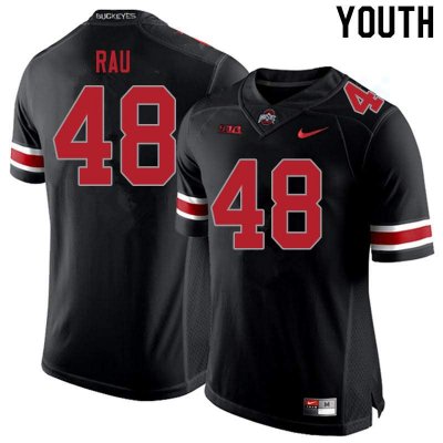 NCAA Ohio State Buckeyes Youth #48 Corey Rau Blackout Nike Football College Jersey IBV1445JU